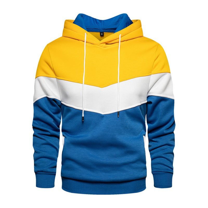 Men's hoodie with contrasting color blocks and a soft lining Lune London
