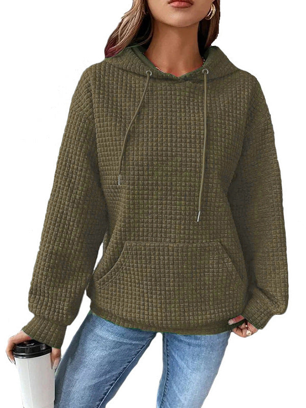 Ladies stylish hoodie with textured fabric Lune London