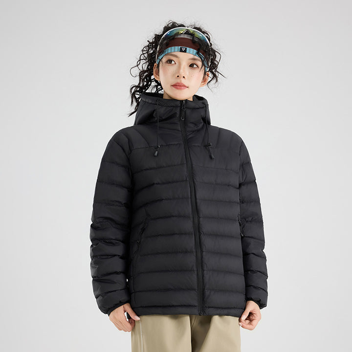 Women's ultra-light quilted thermocap jacket with horizontal stitching and zip pockets Amarae