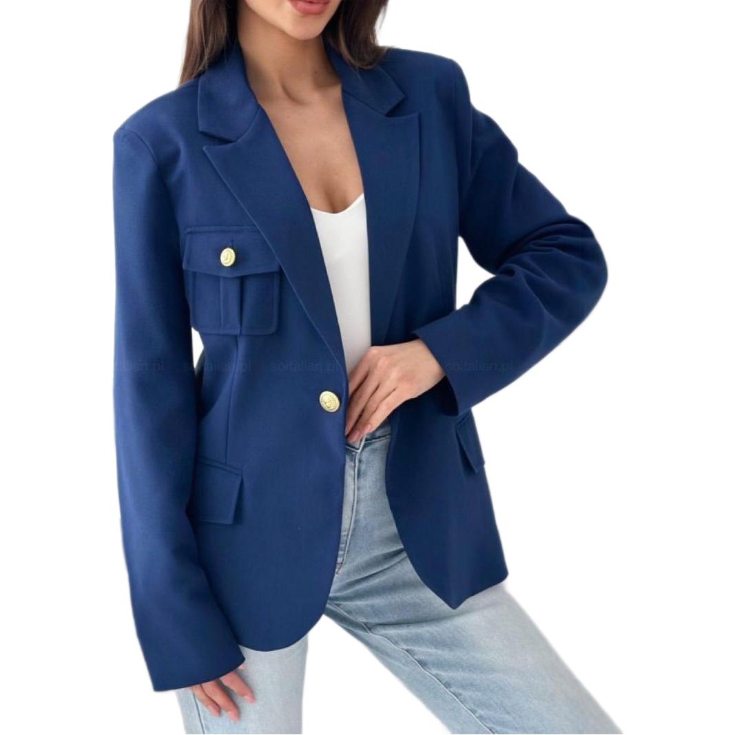 Veste féminine avec poches pratiques et détails de boutons élégants Chic & Stil