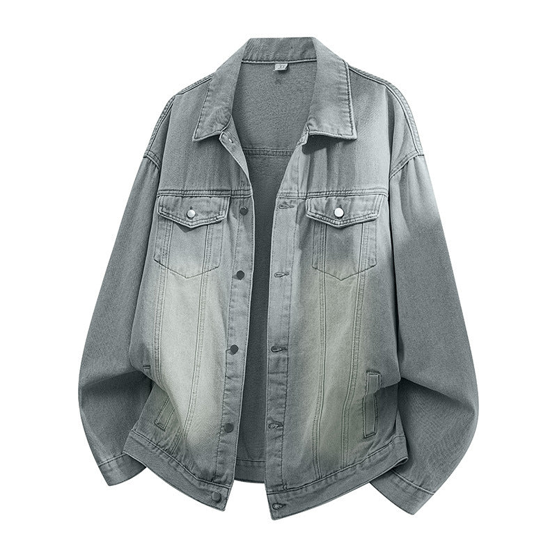 Ladies Oversize Jean Jacket with Color Gradient Amarae