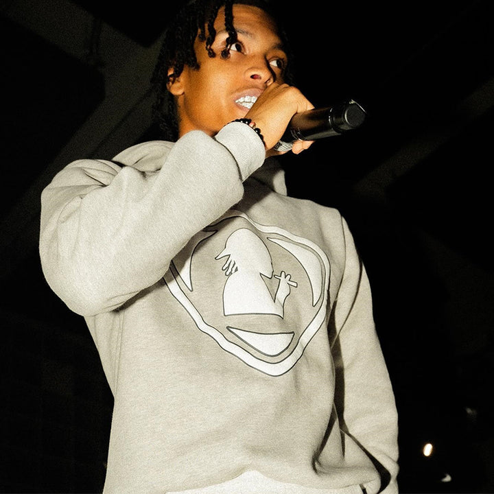 Men's hoodie with reflective logo Chic & Stil