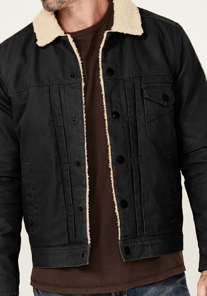 Men's denim jacket with fleece lining Lune London