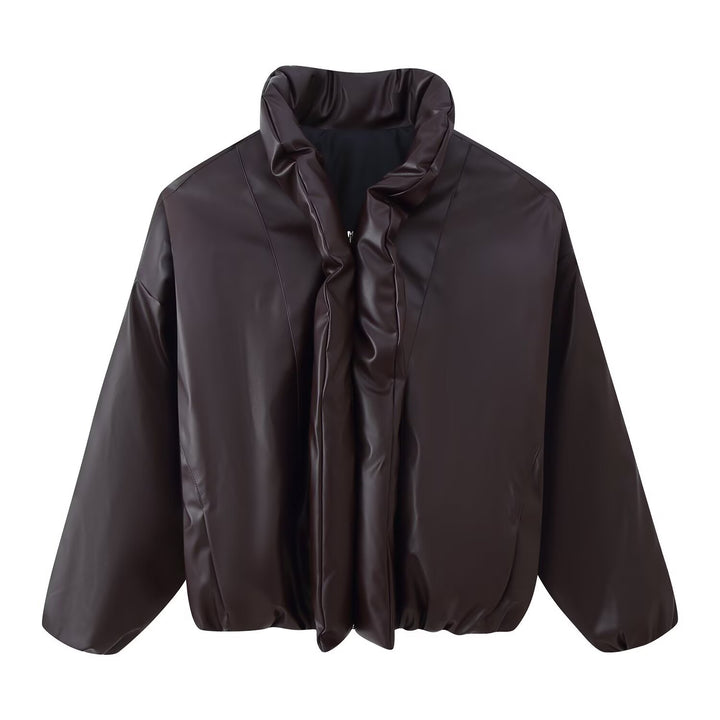 Veste courte stylée pour femmes avec col montant volumineux Chic & Stil