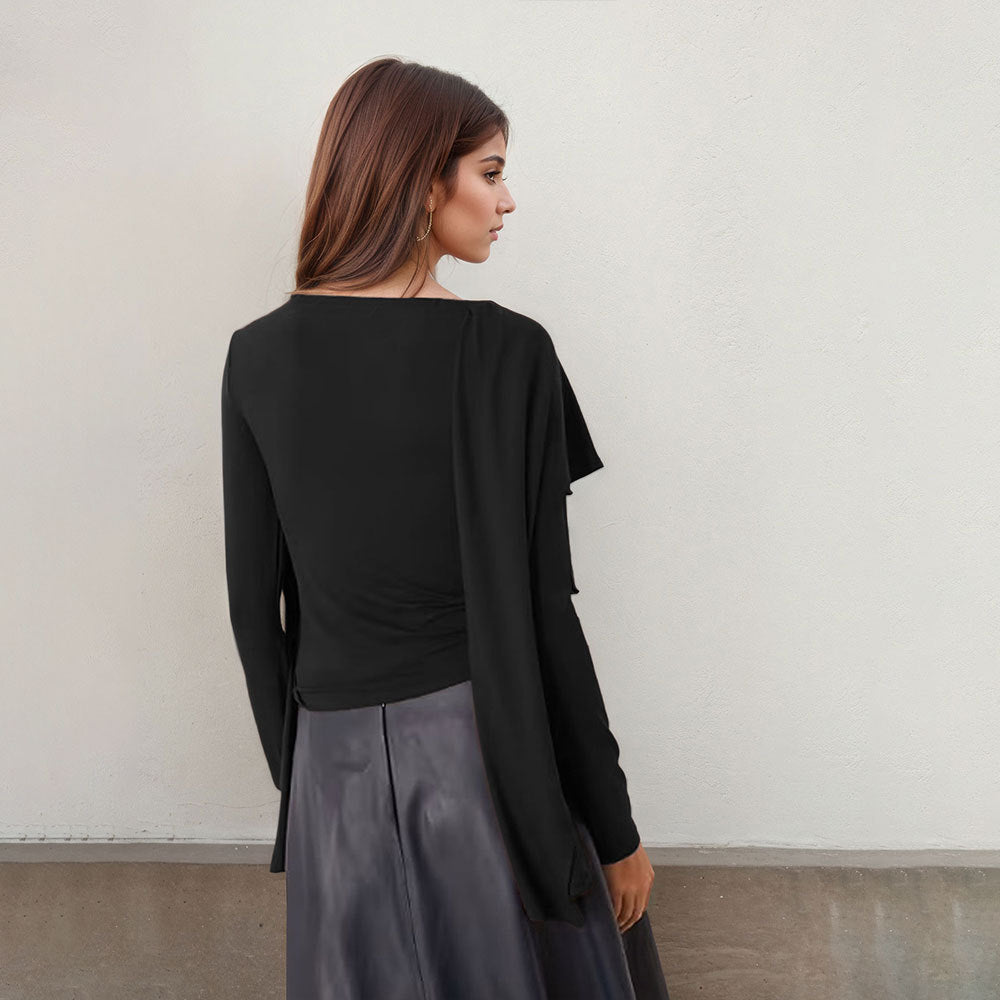 Top Élegant pour Femmes avec Design Asymétrique et Manches Amples Chic & Stil