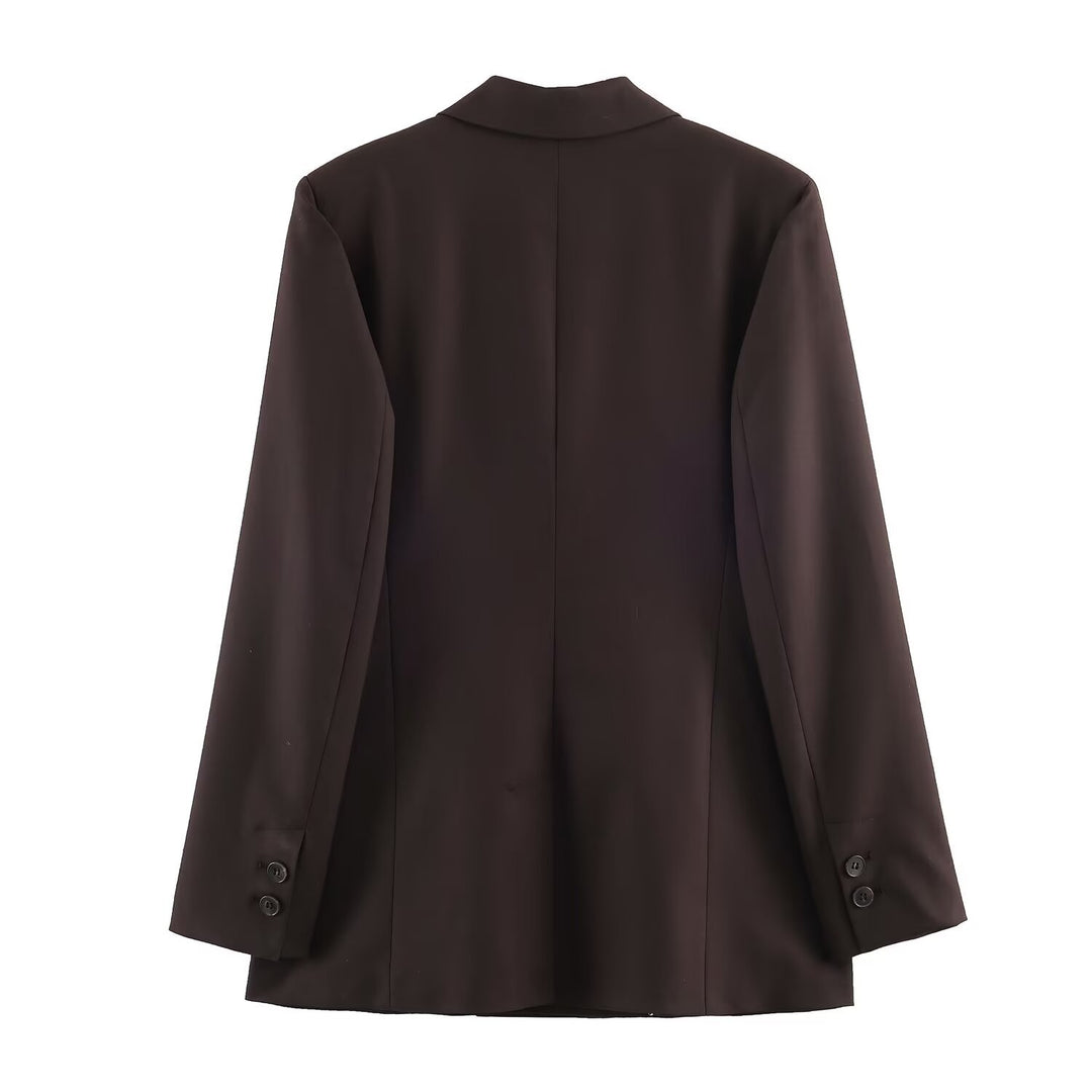 Women's high-waisted, straight-cut suit trousers with crease Amarae