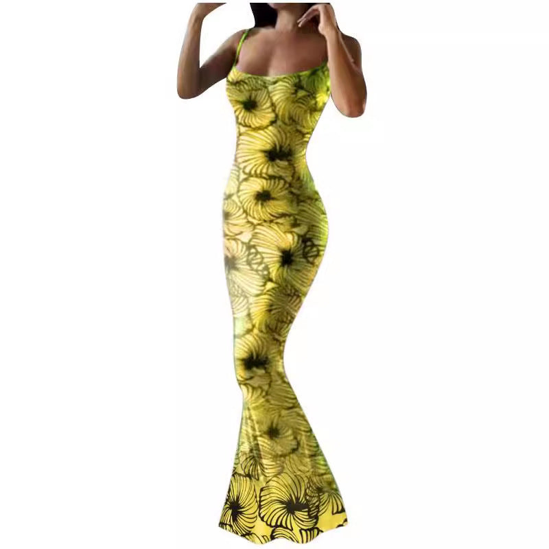 Ladies Elegant Maxi Dress with Floral Print Lune London