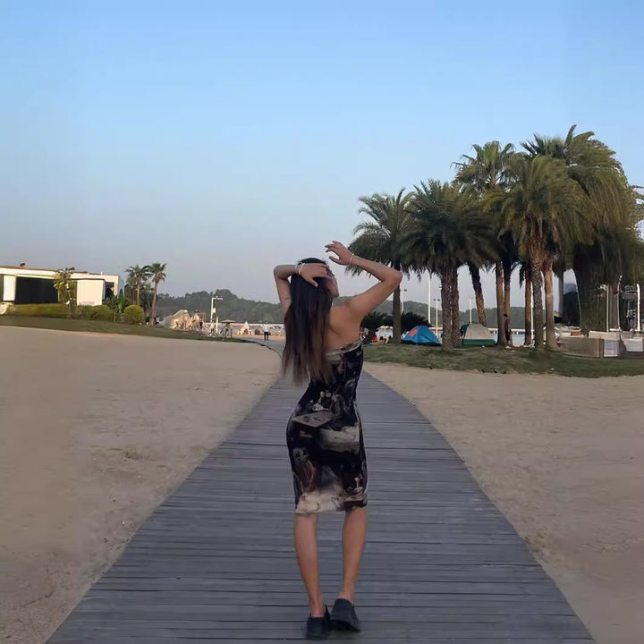 Chic and Stylish Artistic Bodycon Dress for Women