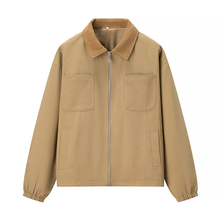 Women's transitional jacket with trendy corduroy collar and practical pockets Lune London
