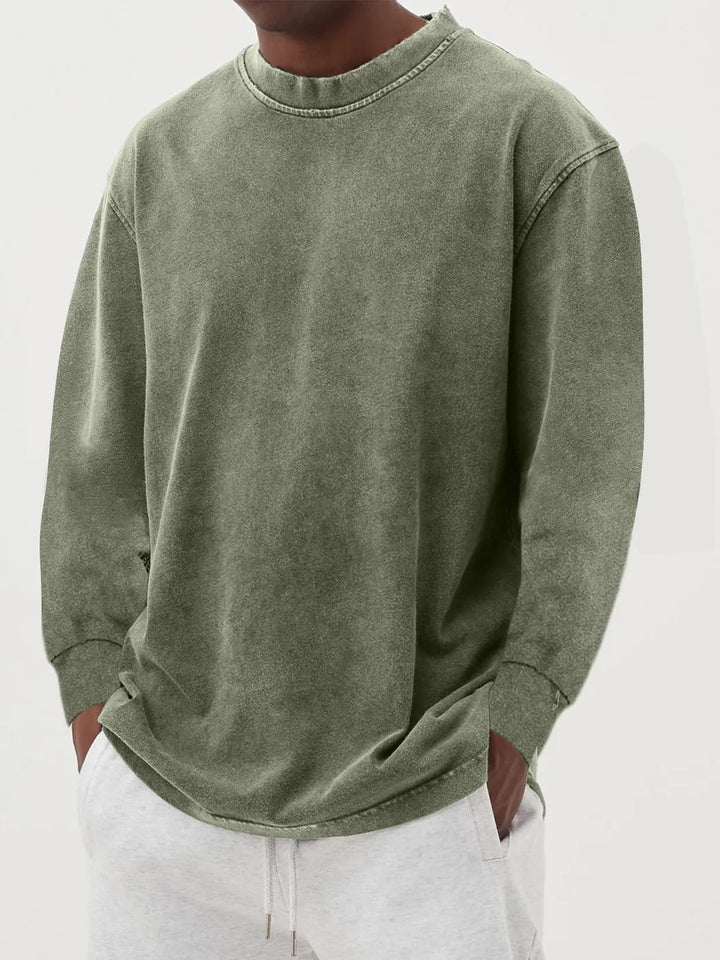 Casual oversized sweater for men in pleasant cotton blend Amarae