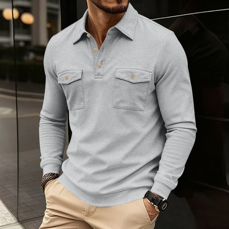 Men's polo shirt with stylish chest pockets Lune London