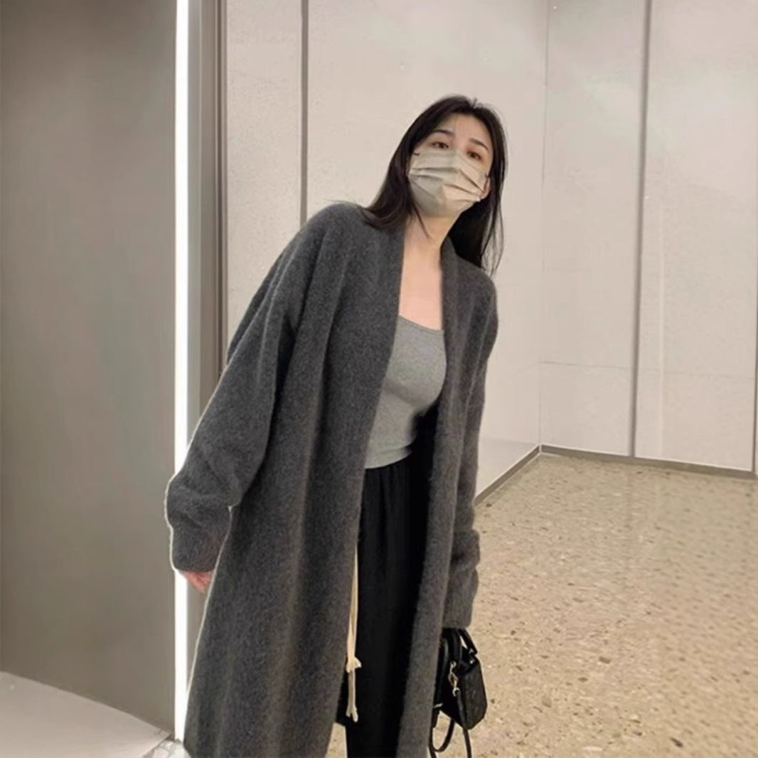 Manteau long en tricot pour femmes en matériau de haute qualité avec poches pratiques Chic & Stil