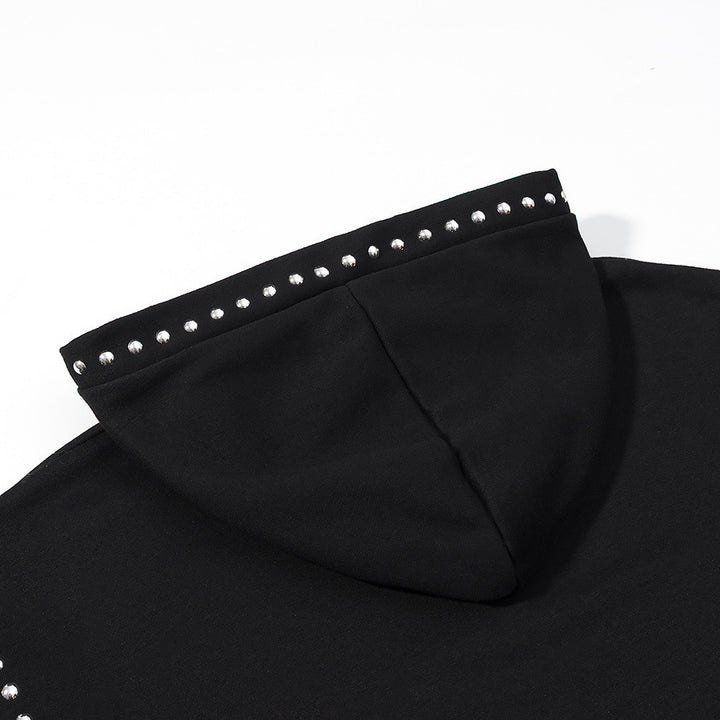 Sweat-shirt à capuche pour femmes avec des clous décoratifs et une coupe décontractée Chic & Stil