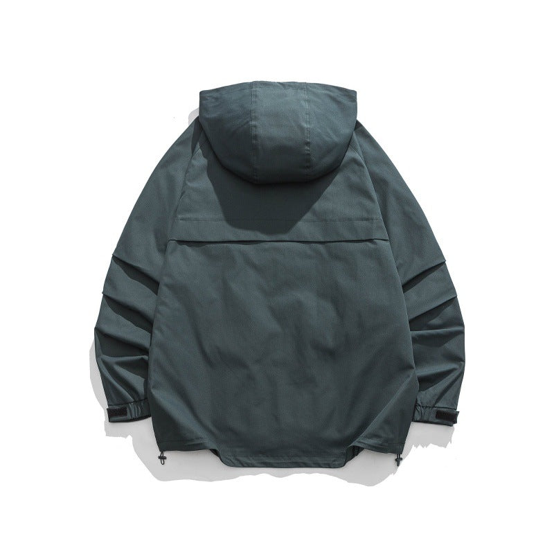 Unisex Boxy-Utility-Hooded Jacket with Multiple Pockets, Adjustable Hem and Windproof Shell Amarae