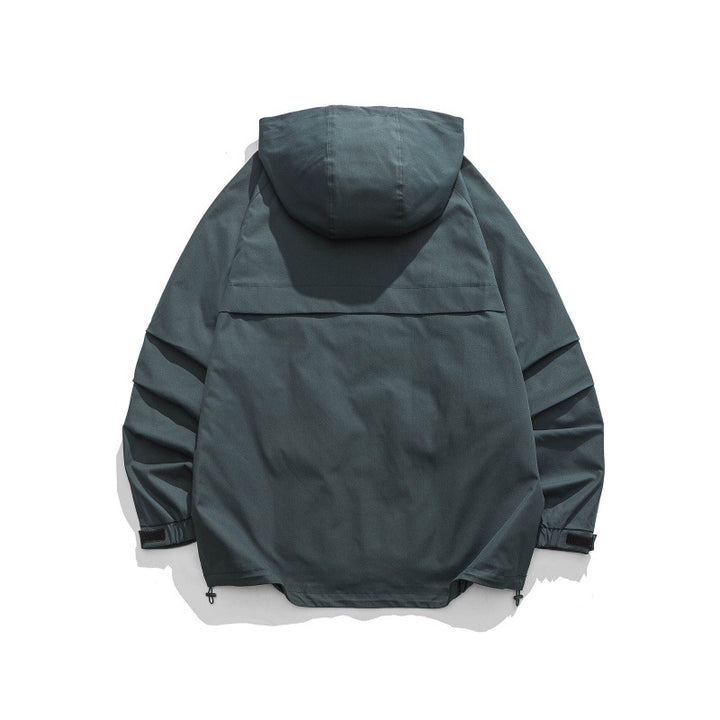 Unisex Boxy-Utility-Hooded Jacket with Multiple Pockets, Adjustable Hem and Windproof Shell Amarae