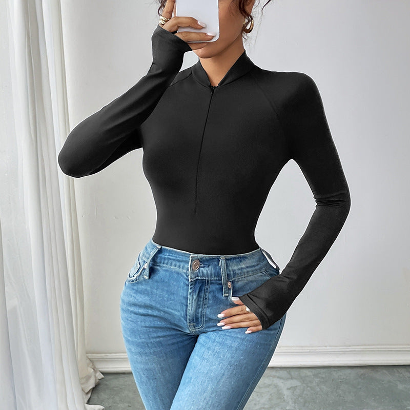 Zipped long sleeve body for women Lune London