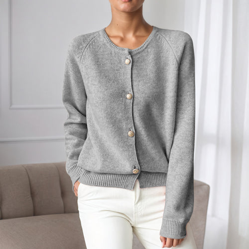 Soft knit cardigan for women with button details and elastic cuffs Amarae