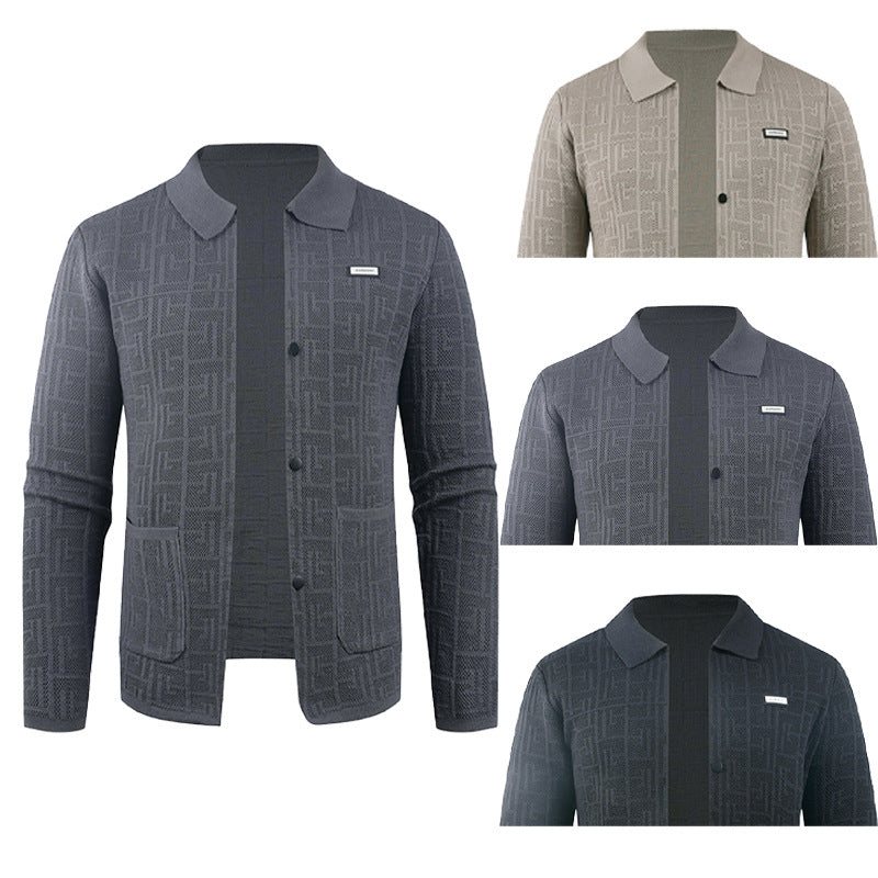 Trendy knitted jacket for men with unique pattern Lune London