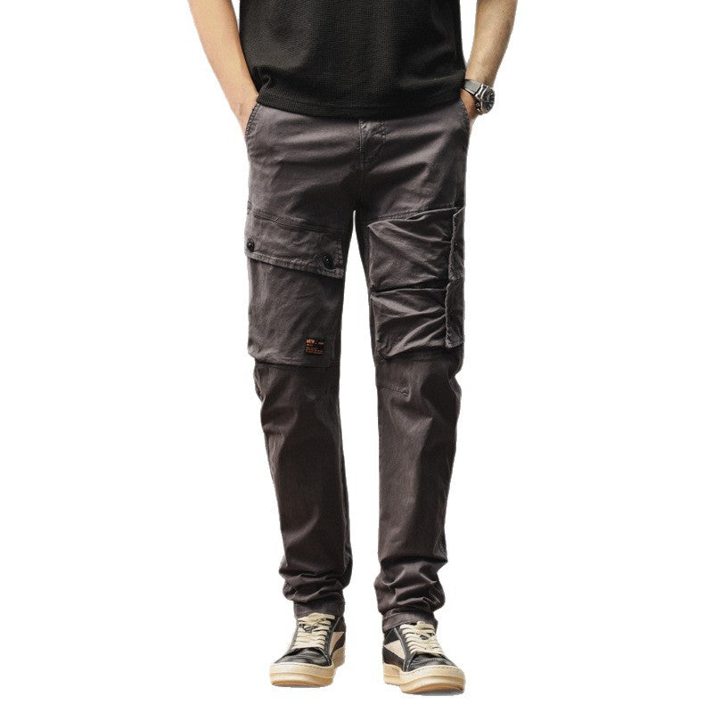 Robust cargo pants for men with elastic waist and multifunctional pockets Lune London