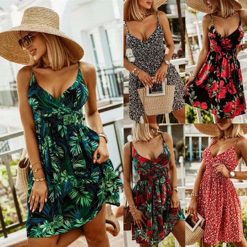 Amarae Tropical Printed Summer Dress for Women