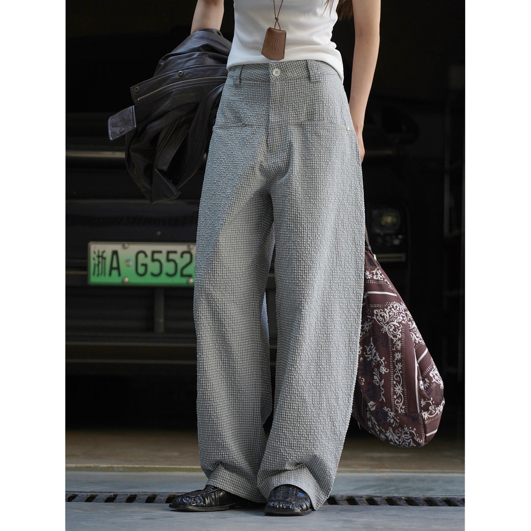Women's wide structured high-waist pleated trousers in baggy culotte look Amarae