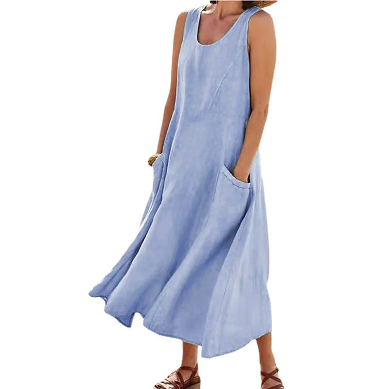 Casual A-line summer dress for women with pockets Lune London