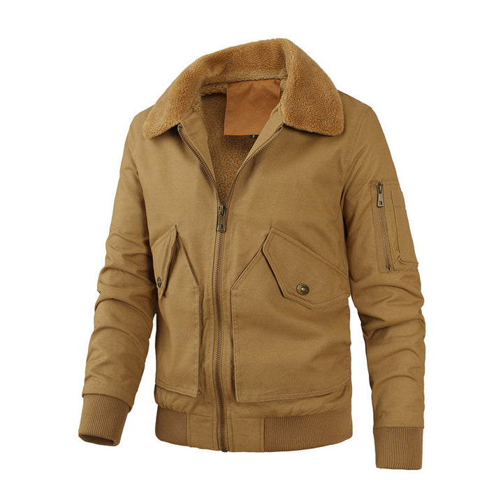 Veste militaire décontractée pour hommes avec doublure en teddy Amarae