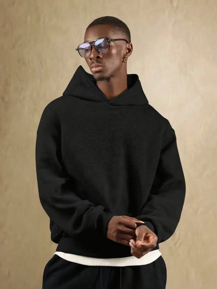 Casual hooded sweatshirt for men in soft material Lune London