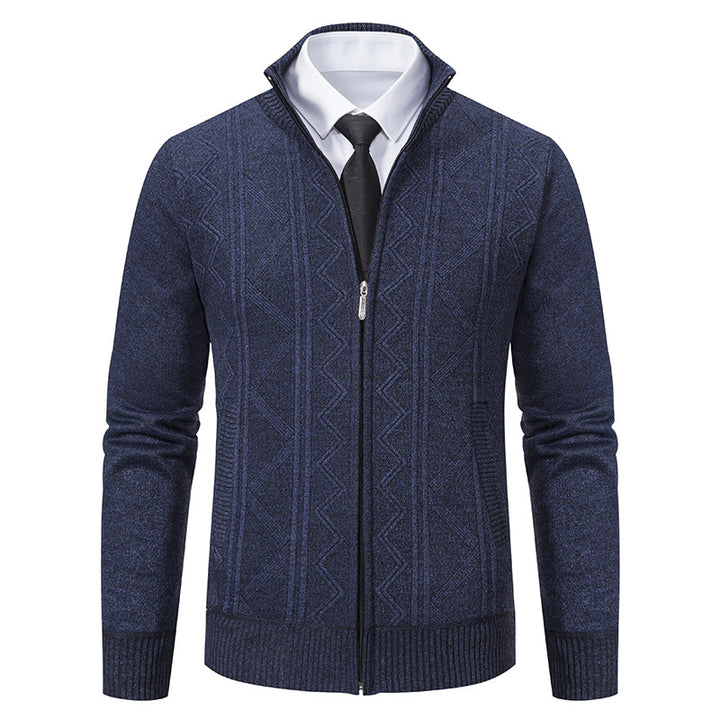 Men's vest with a modern twisted pattern and a high collar Lune London