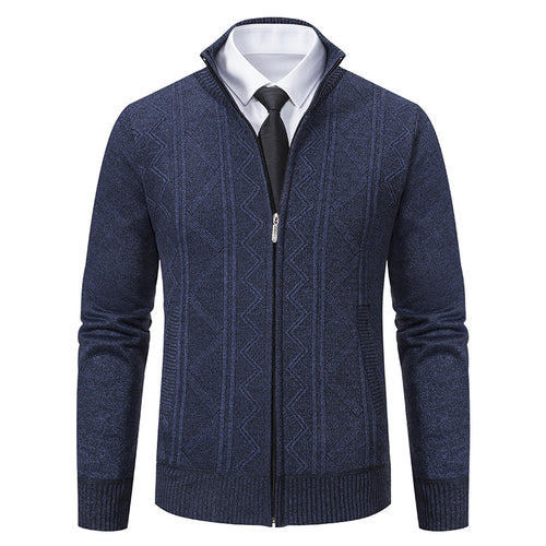 Men's vest with a modern twisted pattern and a high collar Amarae