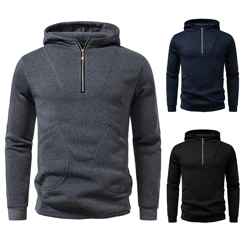 Men's modern zip hoodie with practical pockets Lune London