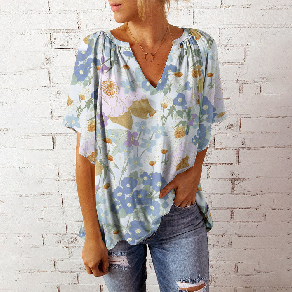 Women Lightweight Floral Pattern Blouse Lune London