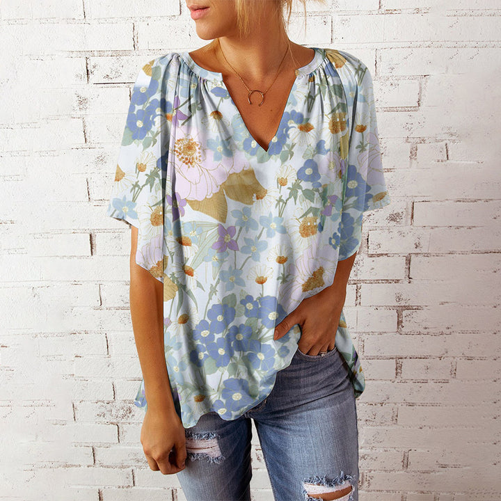 Women Lightweight Floral Pattern Blouse Lune London