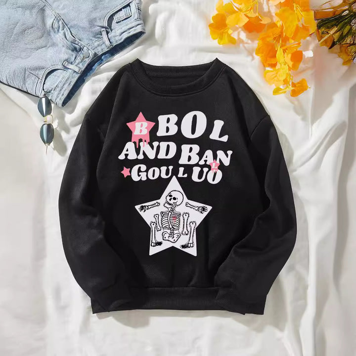 Women's casual sweatshirt with creative skeleton design Chic & Stil
