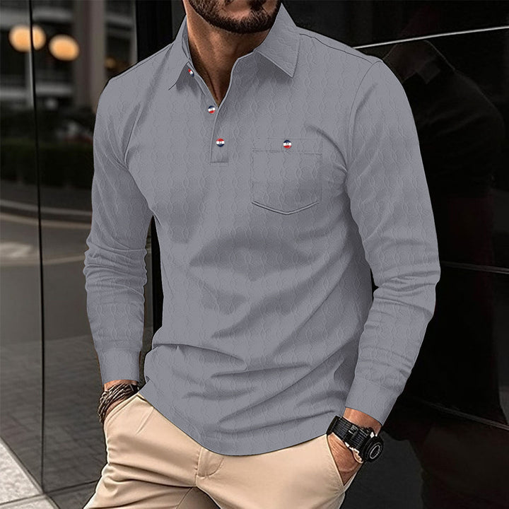 Men's long sleeve T-shirt with structured pattern Lune London