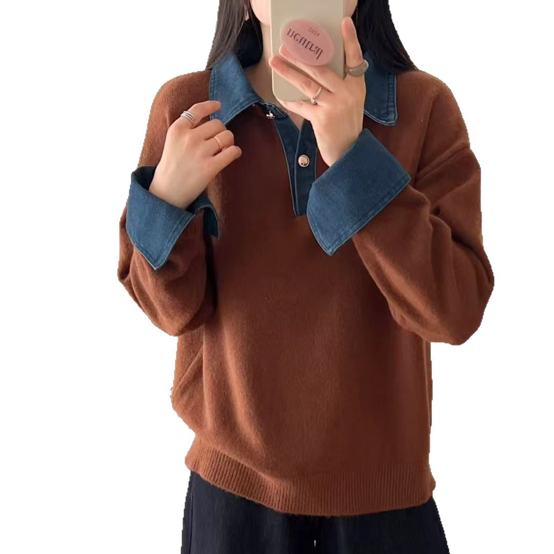 Pull confortable pour femmes avec col sportif Chic & Stil