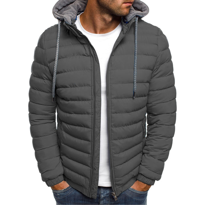 Men's quilted transition jacket with hood and practical zipper Amarae
