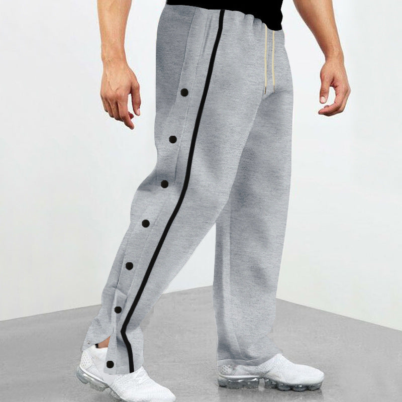 Comfortable men's sports pants with buttons Lune London