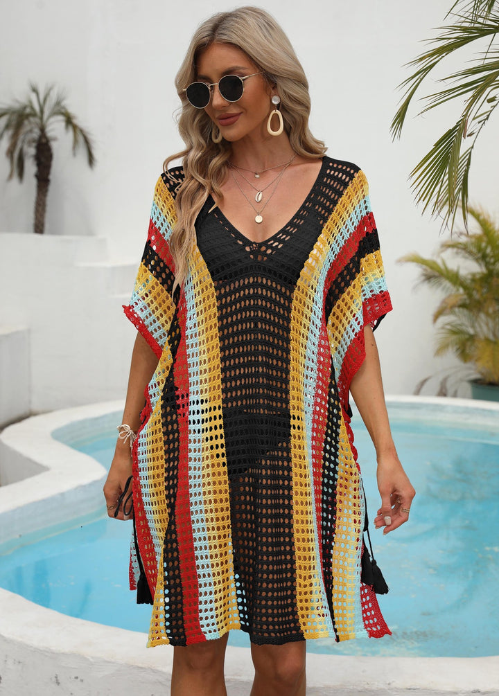 Ladies Open Mesh Beach Cover-up Dress Lune London