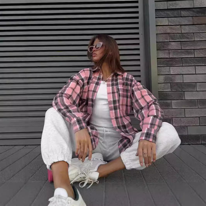 Casual checkered blouse for women Amarae