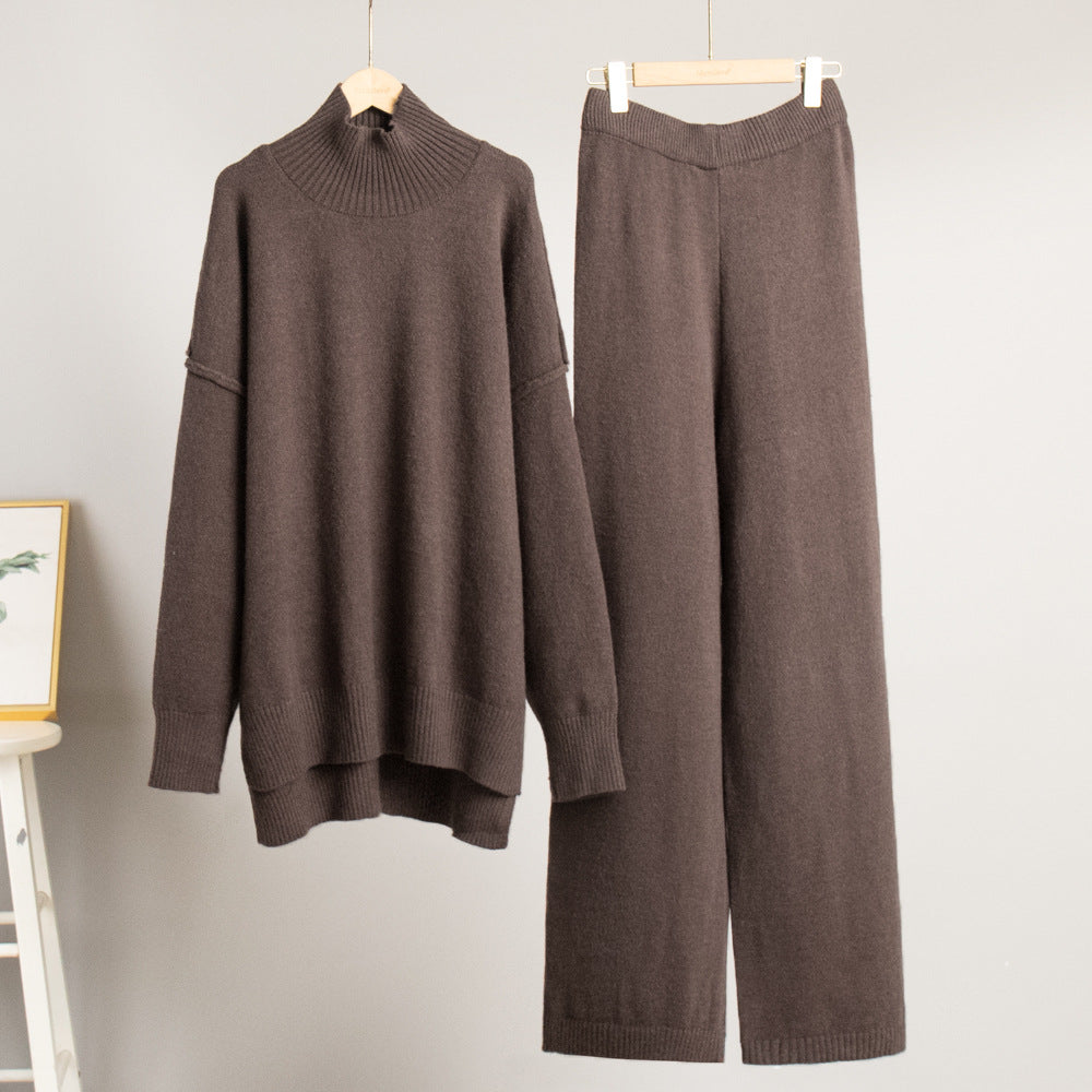 Ensemble Tricot Élégant pour Femmes avec Col Élevé et Coupe Ample Chic & Stil