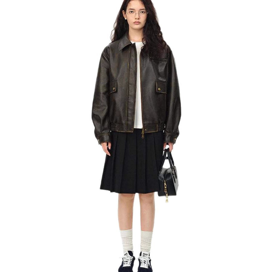 Lune London Casual Leather Jacket for Women