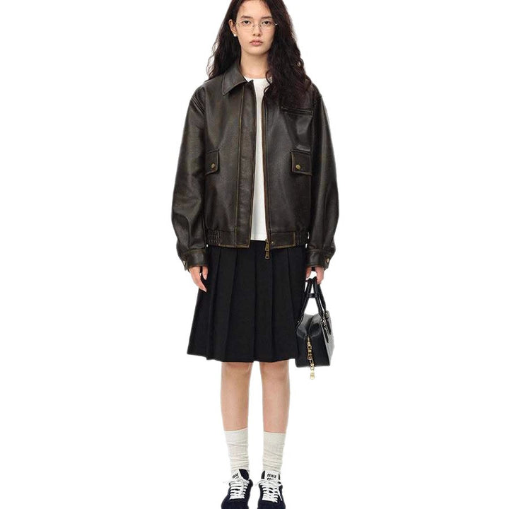 Lune London Casual Leather Jacket for Women