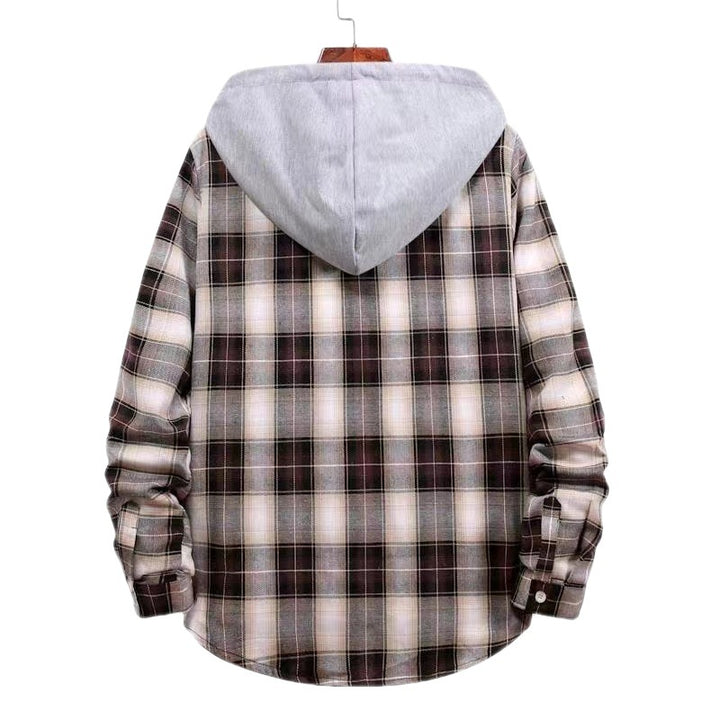 Ladies Vichy Flannel Jacket with Hood Amarae