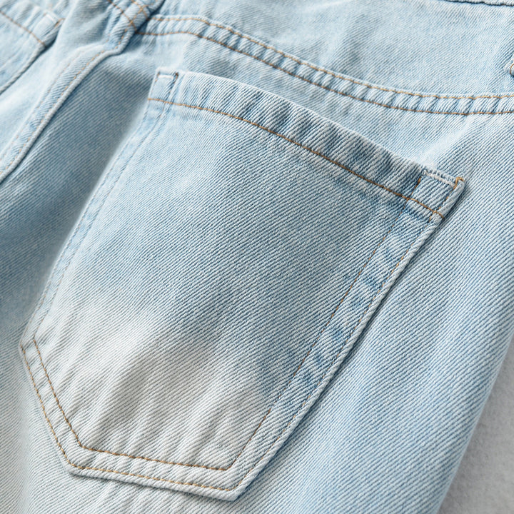 Women Highwaist Cropped Jeans with straight cut and wide leg Amarae