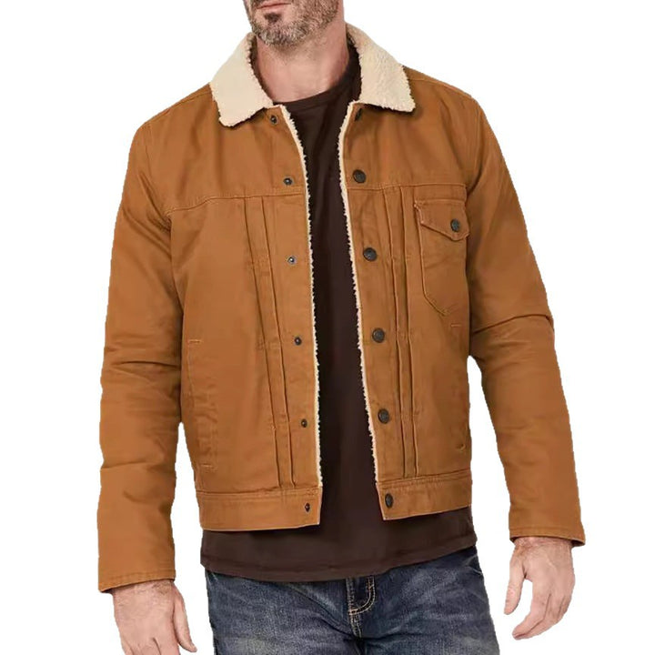 Men's soft and stylish fleece jacket with snap buttons Lune London