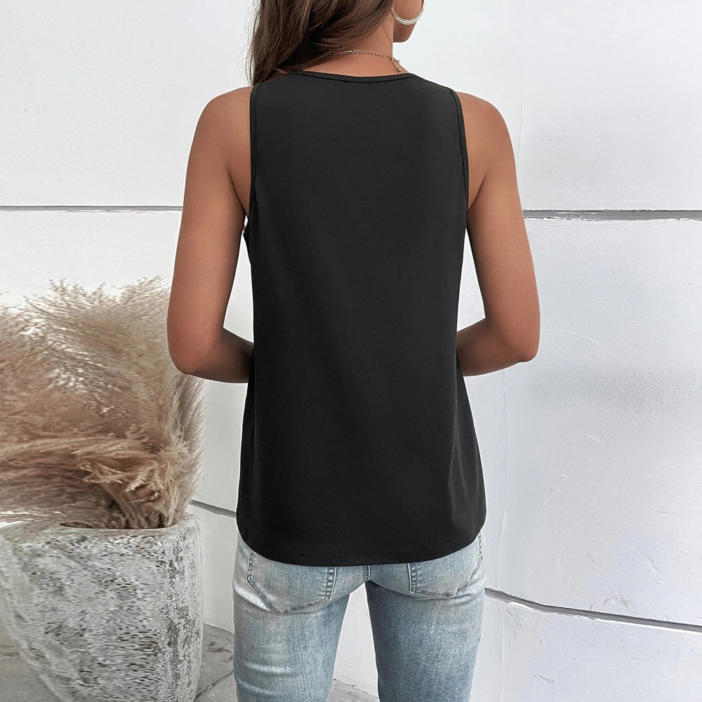 Haut féminin avec décolleté en V profond et liens décoratifs en lurex Chic & Stil