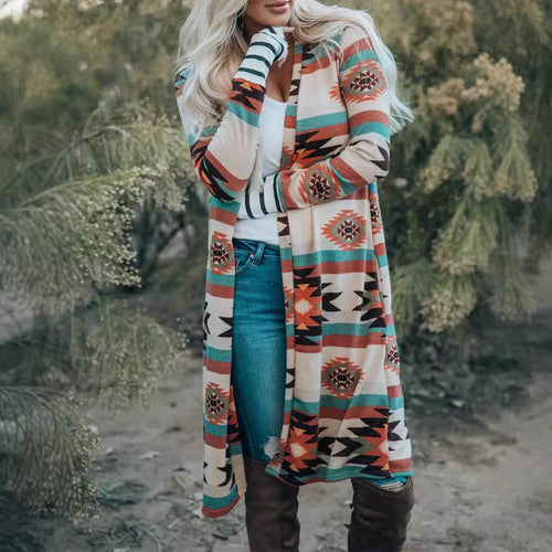 Cardigan kimono pour femmes à manches longues avec motif unique Chic & Stil