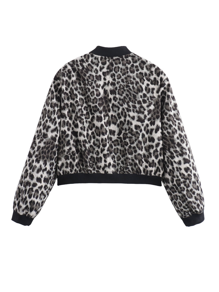 Lune London women's animal print bomber jacket