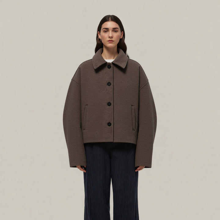 Casual wool jacket for women with button details Lune London